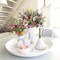 3 Bundles Artificial Flowers for Decoration Faux Roses Bouquet with Daisies Fake Silk Floral Arrangement for Home Kitchen Table Vase Party Spring Wedding Decor (19.6in)